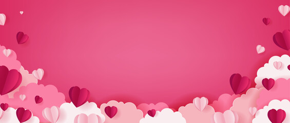 Valentines Day Border With Pink Background