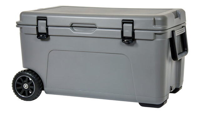 Durable outdoor cooler with wheels for camping and picnics
