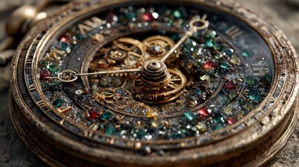 Antique pocket watch mechanism