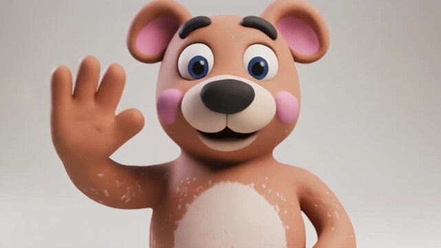 A cute soft toy panda and brown teddy bear cub illustration featuring a sweet cartoon character with a red heart, designed as a funny vector art icon isolated for a child