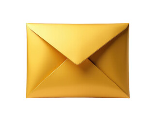 A yellow envelope on a white background
