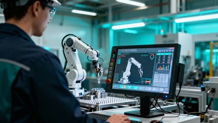 Professional Operator Supervising Automated Factory Systems