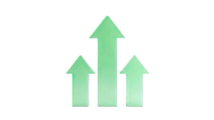 Three green arrows pointing upwards
