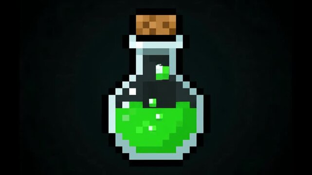 Pixel Art Potion Bottle Animation.