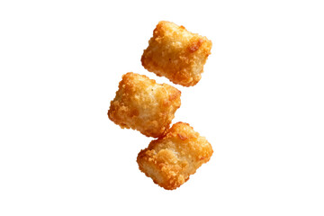 [Transparent Background PNG]Crispy Fried Tofu Cubes with Golden Crust