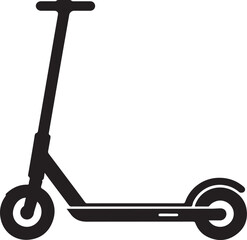 Scooter Silhouette Icon, Electric Mobility Vehicle Design Isolated on White © Hin