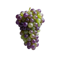 [Transparent Background PNG]A bunch of fresh purple and green grapes for healthy eating