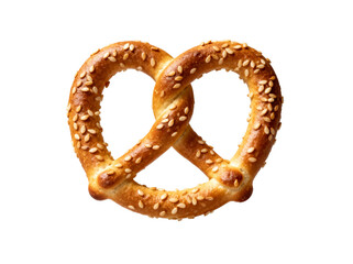 [Transparent Background PNG]Sesame Seed Pretzel on White Background
