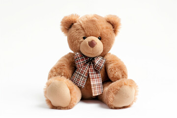 Obraz premium Toy teddy bear isolated on white background