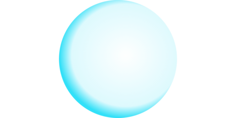 Soft Blue Glowing Orb Vector with Radiant Light Effect and Transparent Outer Edge for Fantasy Backgrounds