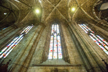 Obraz premium the cathedral in the historical center of Milan (Italy). Dedicated to the Nativity of the Blessed Virgin Mary.