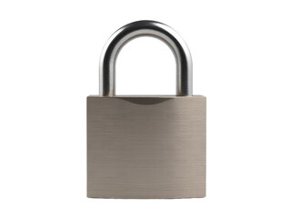 Naklejka premium A metal padlock on a white background
