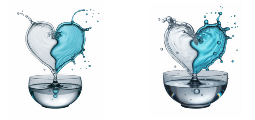 Heart in glass cup illustration, Love drink concept design, Romantic beverage symbol