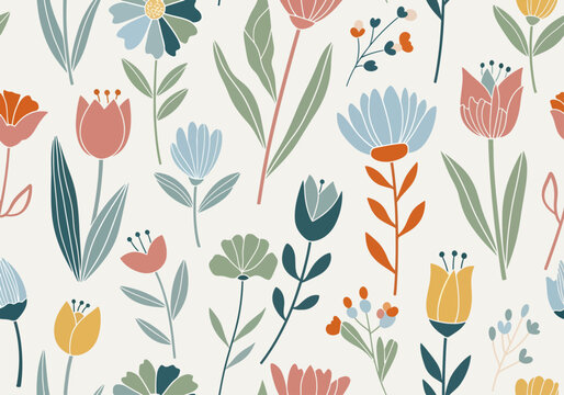 Cute watercolor unicorn seamless pattern with flowers. Nursery magic unicorn patterns. Princess rainbow texture. Trendy. Trendy pink cartoon pony horse.