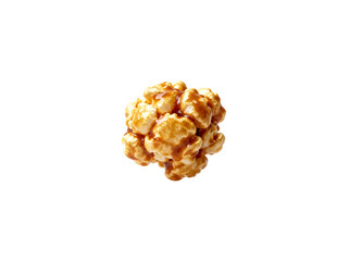 [Transparent Background PNG]Caramel Coated Popcorn Ball with Crispy Texture