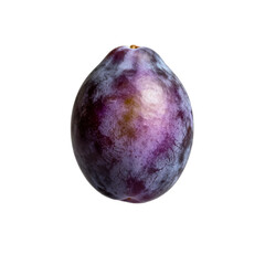 [Transparent Background PNG]Purple plum fruit with rich color and smooth surface