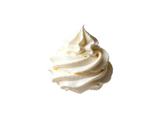 [Transparent Background PNG]Whipped Cream Swirl for Dessert Decoration