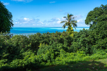 Coastal View and Ocean on Maupiti Island, French Polynesia