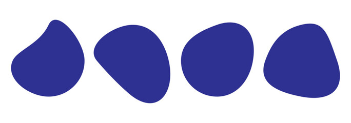 Abstract organic blob shapes set. Different drops in modern style. eps 10.