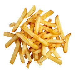 Professional side portion of golden crispy fries