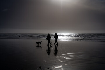 A misty morning at Black Rock Sands Porthmadog Wales