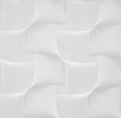 Array of randomly rotated white square background wallpaper. Elegant abstract white background.