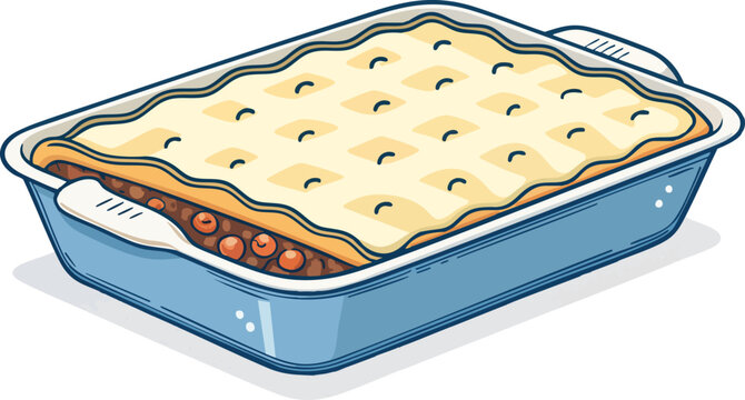 Shepherd&rsquo;s Pie Flat Vector Illustration &ndash; Traditional British Comfort Food