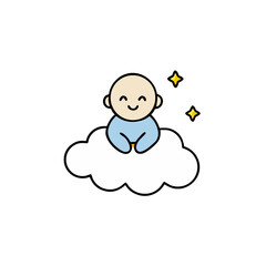 Fototapeta premium angel with a cloud