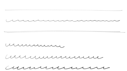 細いマーカーペンで書かれた、おしゃれでかわいい手書きの直線、下線の一式