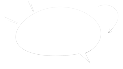 細いマーカーペンで書かれた、おしゃれでかわいい手書きのふきだし