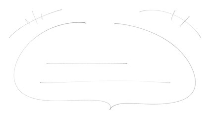 細いマーカーペンで書かれた、おしゃれでかわいい手書きのふきだし