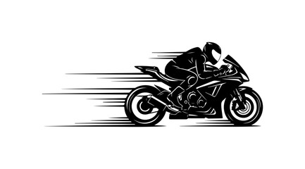 Motorcycle Silhouette in Motion © oboni