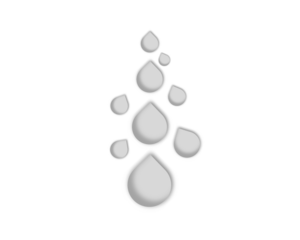 Water drops illustration isolated on transparent background