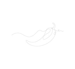 Obraz premium Continuous image one line chili pepper vector illustration concept can be downloaded, modern agriculture logo