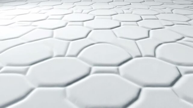 White hexagonal pattern on a flat surface