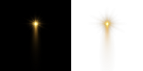 Bright spotlights shine down, forming focused light circles. Floodlight beam, illuminated spotlights. Projection studio lights beam. Transparent allows seamless web or poster use.Spotlights.