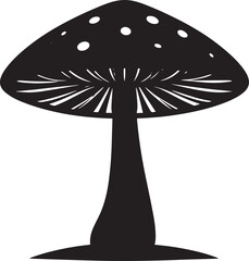  Wild Mushroom Silhouette Vector Illustration