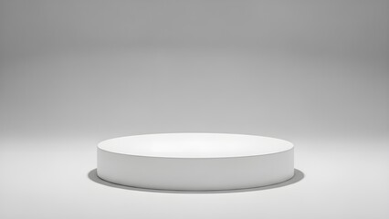 Minimal White Product Podium in Studio