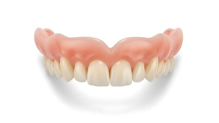 Obraz premium Upper Dentures Isolated on White Background
