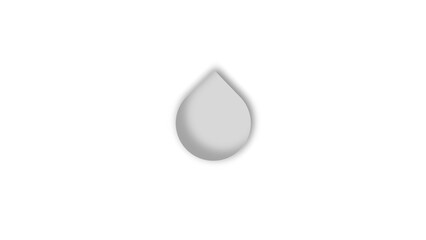 Single water drop isolated on transparent background