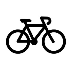 Fototapeta premium Flat Bike Icon – Minimalist Vector Silhouette on White Background. SVG