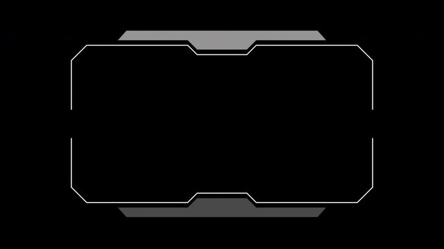 Hud Frame Digital Technology. for digital interface data, text, dashboard screen menu, sci fi elements. 4K video.