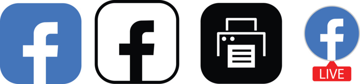 Social media logo and Contact Icon. Social media live. Instagram, Facebook, X, Tik Tok. Social media logo icon on Transparent background

