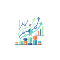 vector illustration of a graph