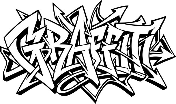 Graffiti styled logotype design of the word "GRAFFITI"