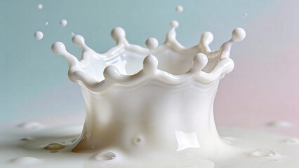 Dynamische Skulptur: Der perfekte Milch-Splash mit skulpturaler Oberfl&auml;chenspannung