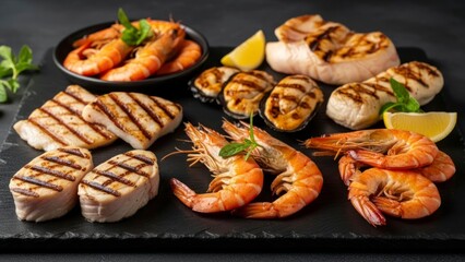 Grilled seafood