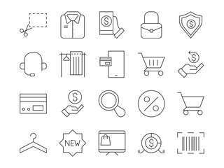 Shopping icon set