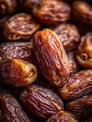 Obraz premium Close-Up of Dried Dates A Delicious and Nutritious Snack