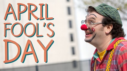 Flat Design Clown with Glasses Subtle Gradients